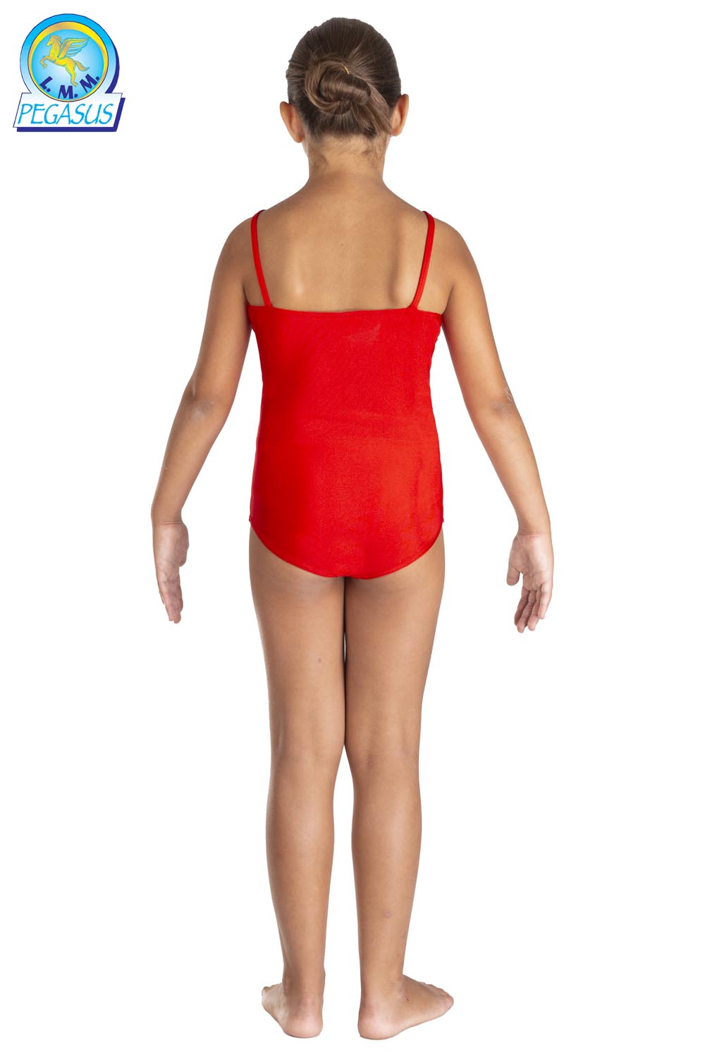 BODY LYCRA SPALLINE TINTA UNITA ROSSO BAMBINA